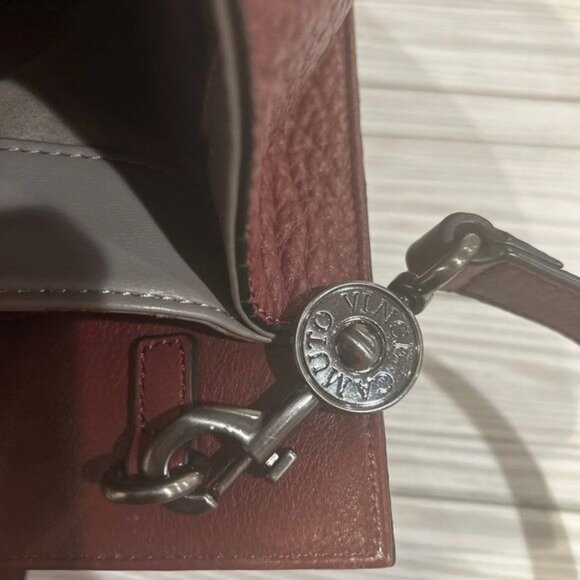 Vince Camuto Large Leather Tote Bag Women's Crossbody‎ Strap Beck Cinnabar - Picture 15 of 15